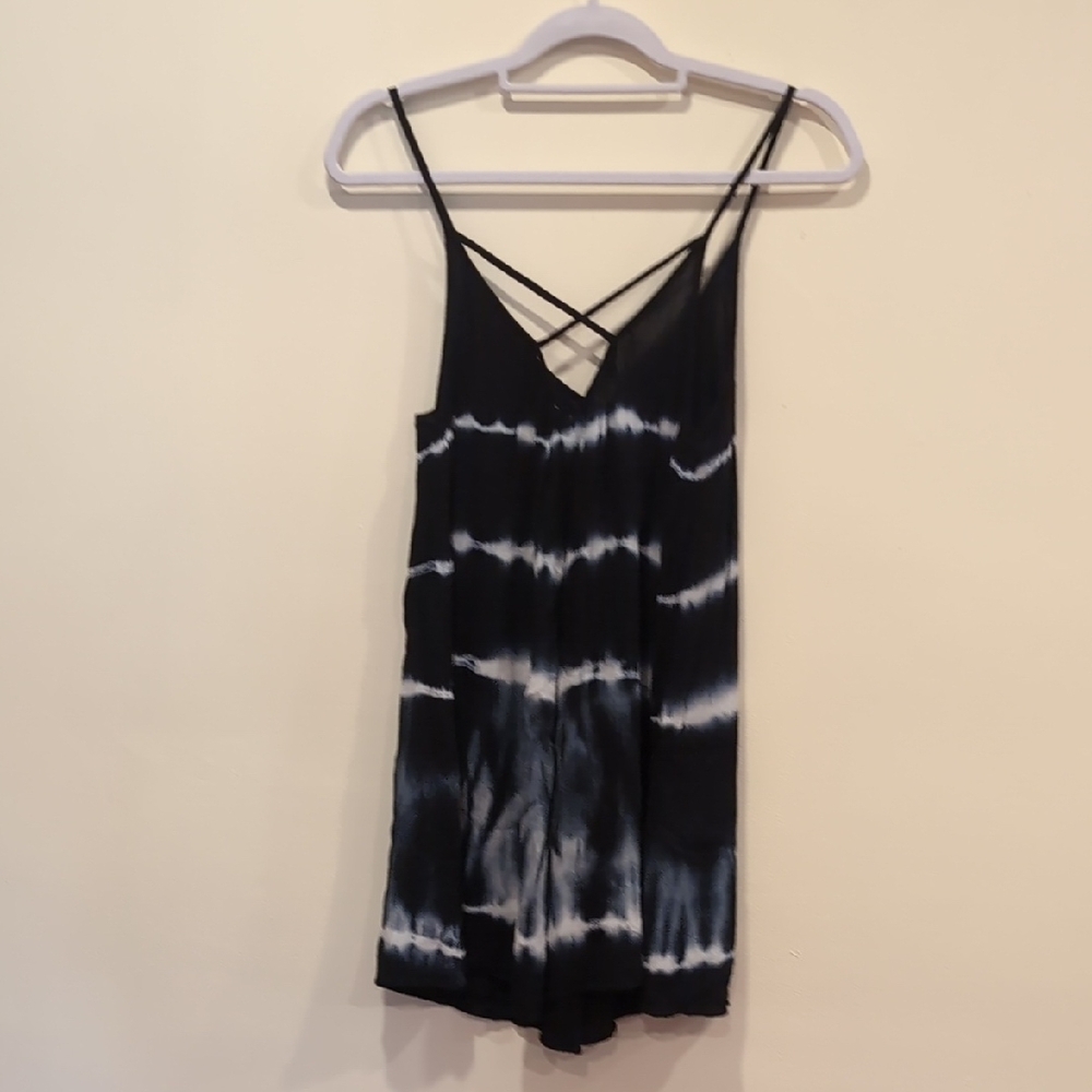 American Eagle Outfitters Black and White Tie-Dye Mini Dress - Picture 4 of 4